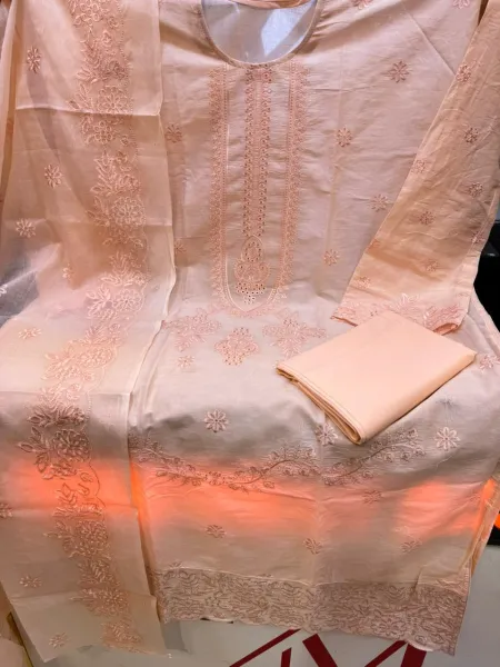 Premium Swizz Lawn Solid Embroidered 3Pc